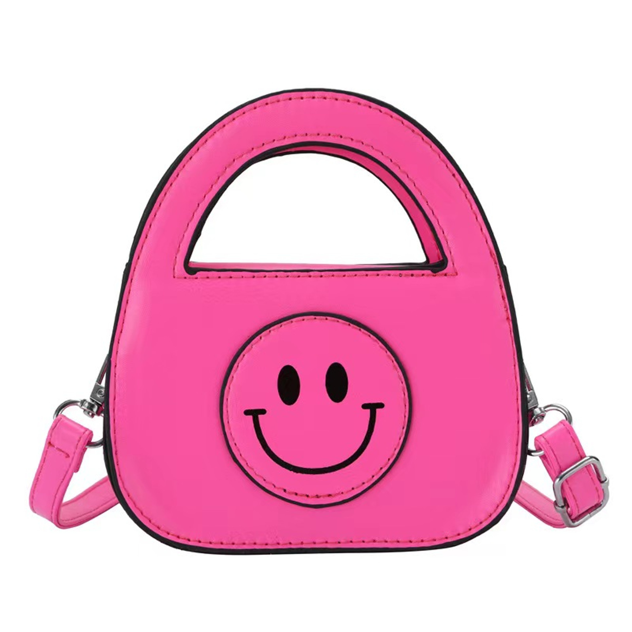 Neon Smiley Face Girls Purse | Multiple Colors