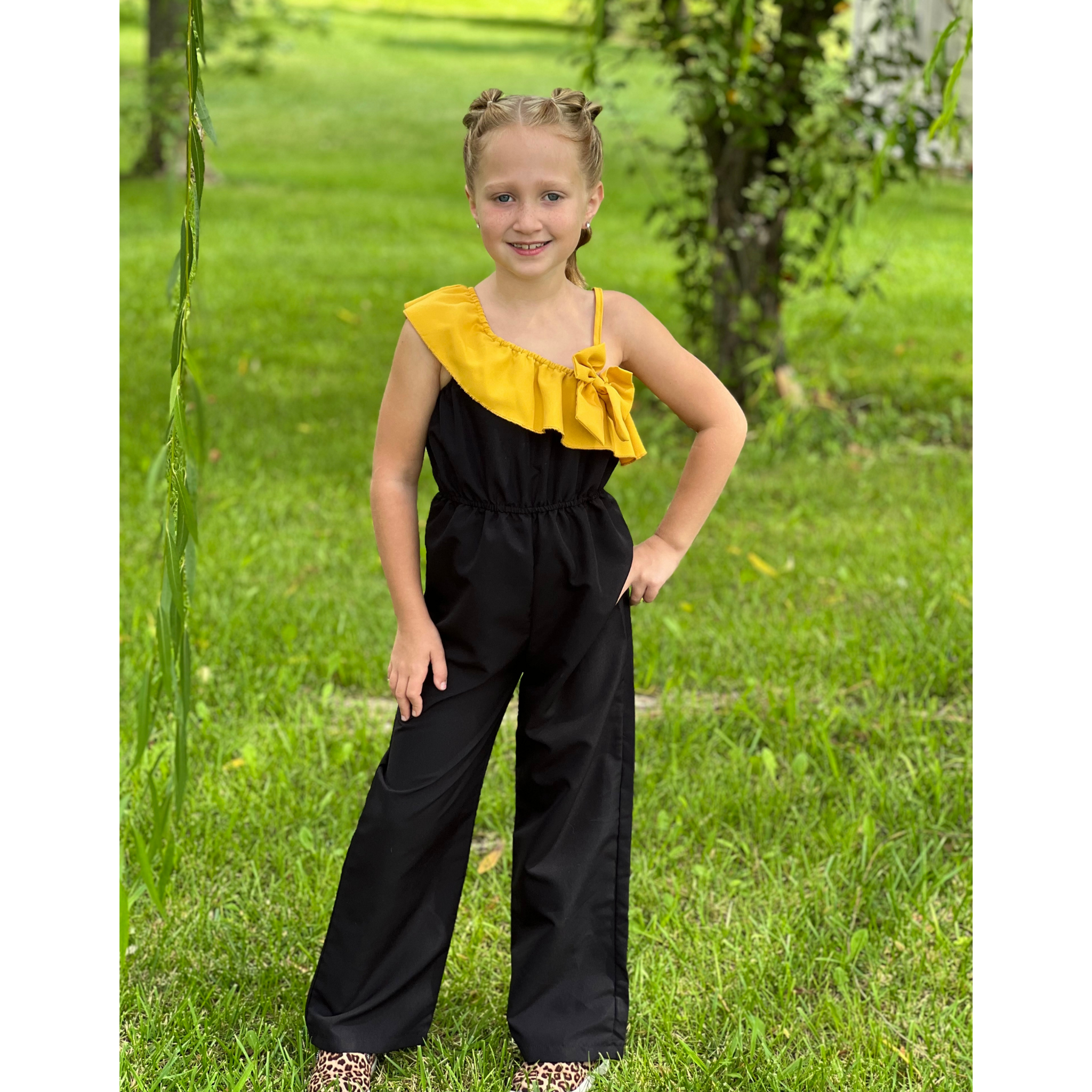 Asymmetrical Colorblock Toddler Jumpsuit