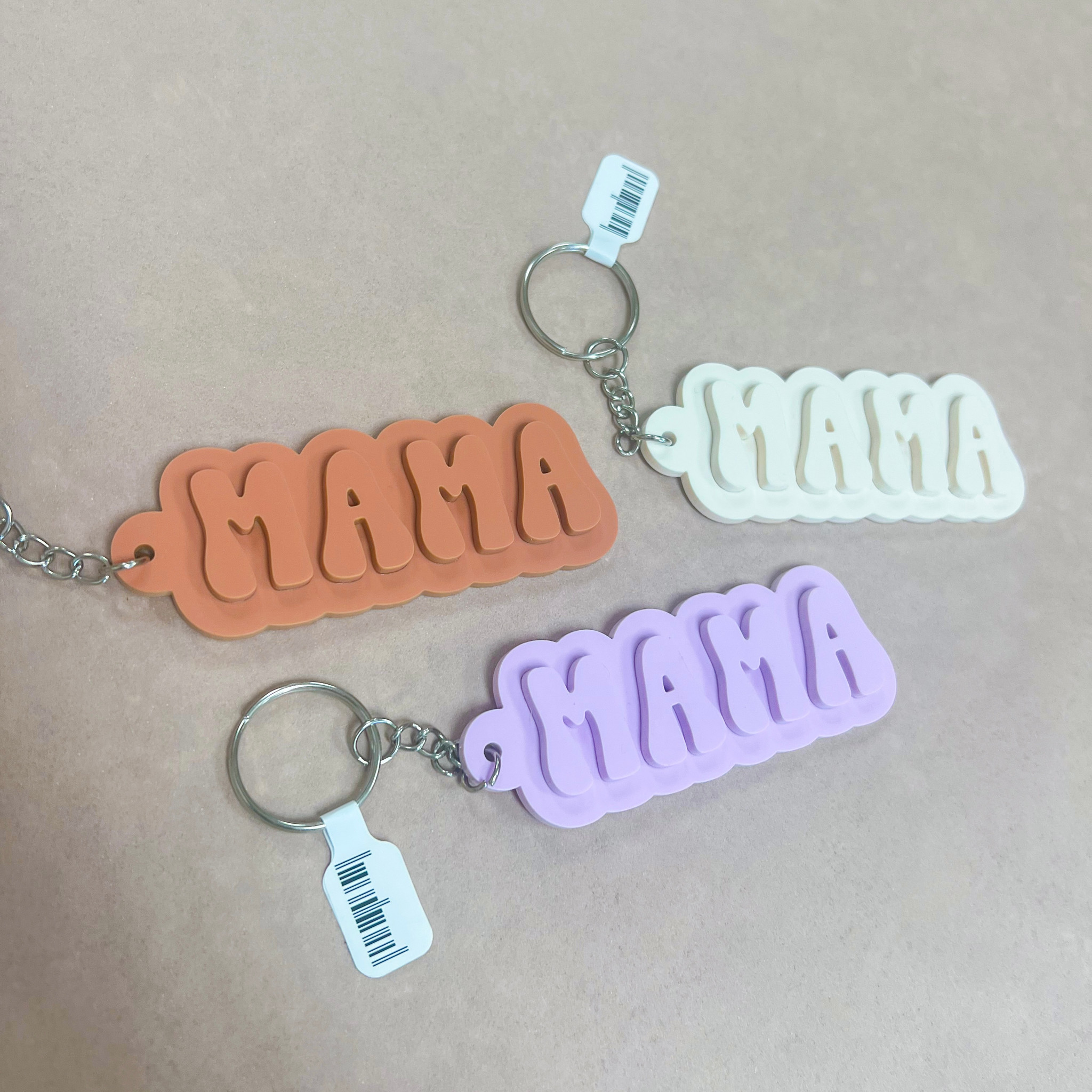 Monotone Mama Keychain | Multiple Colors