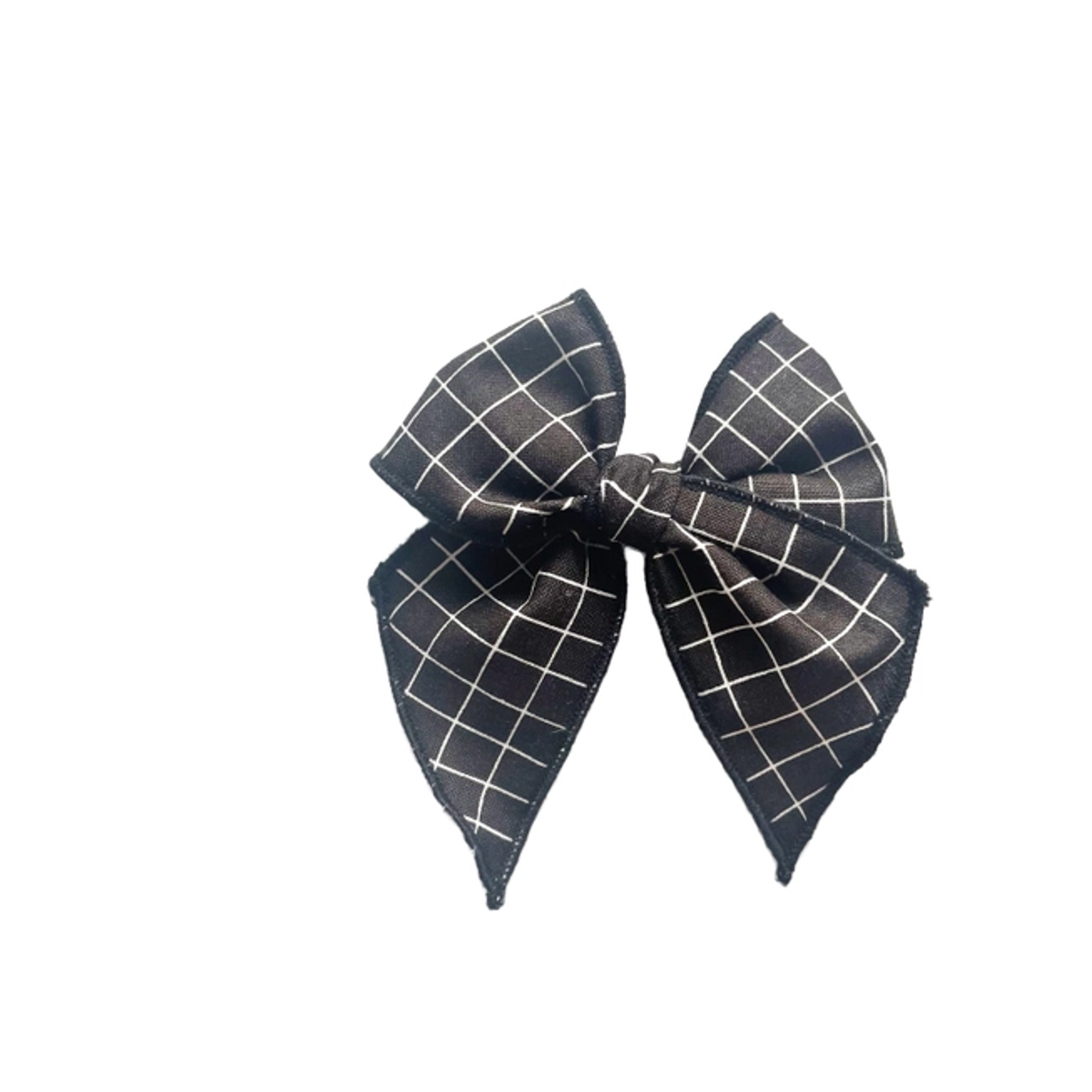 Black Grid Small Bow