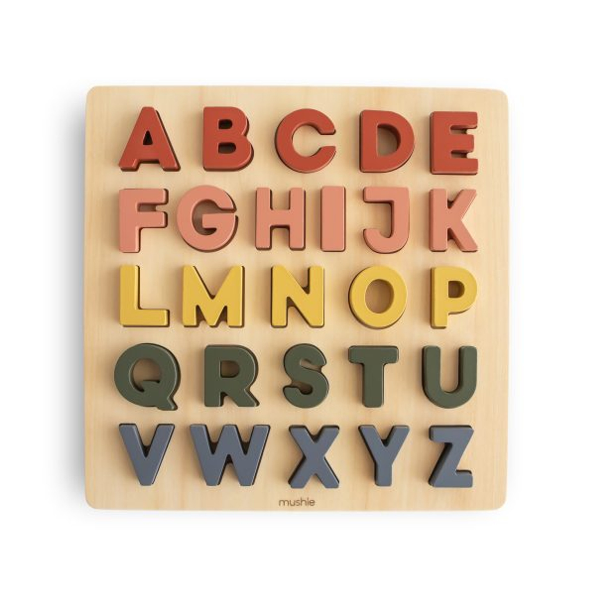 Mushie Wooden Alphabet Puzzle
