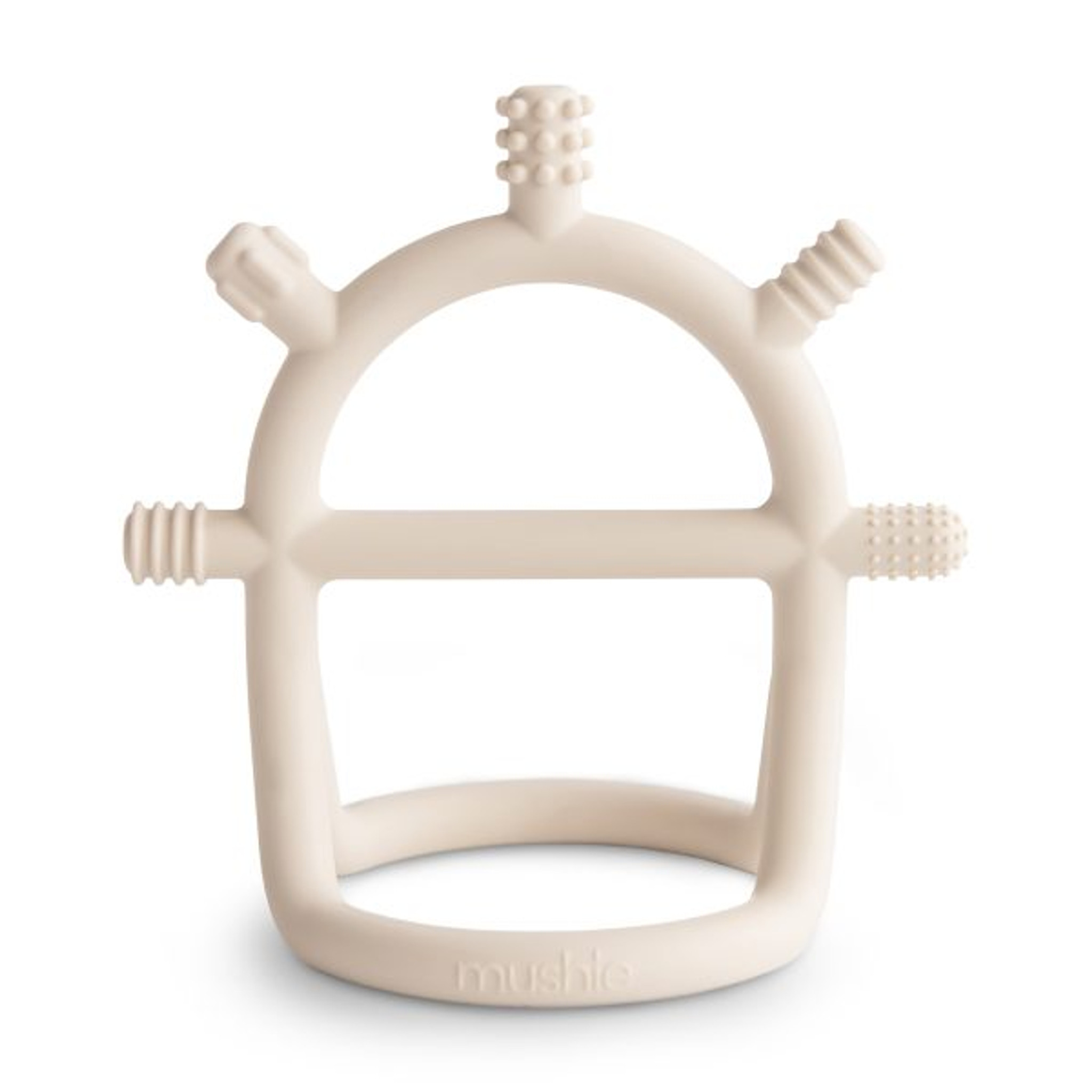 Mushie No-Drop Teether - Shifting Sand