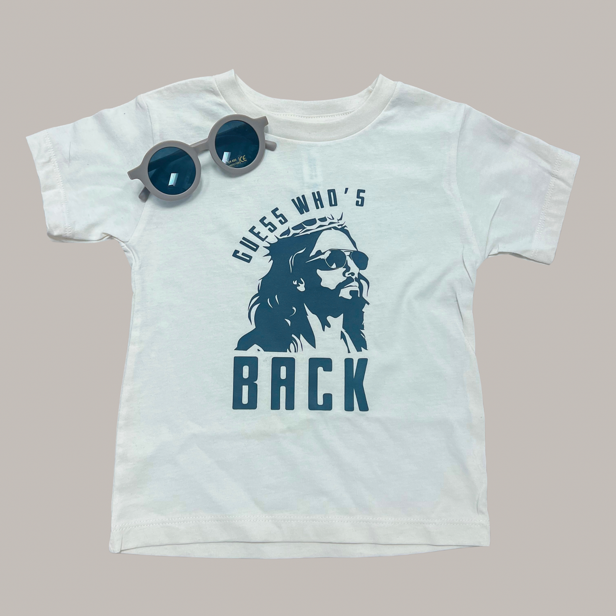 KIDS Guess Who's Back Natural Tee