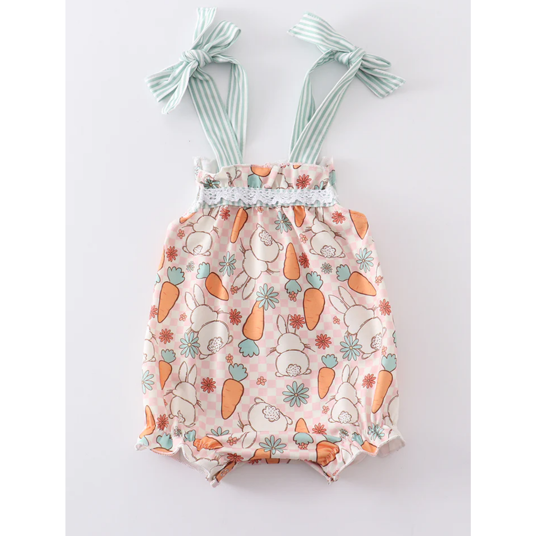 Check Carrots Bubble Romper