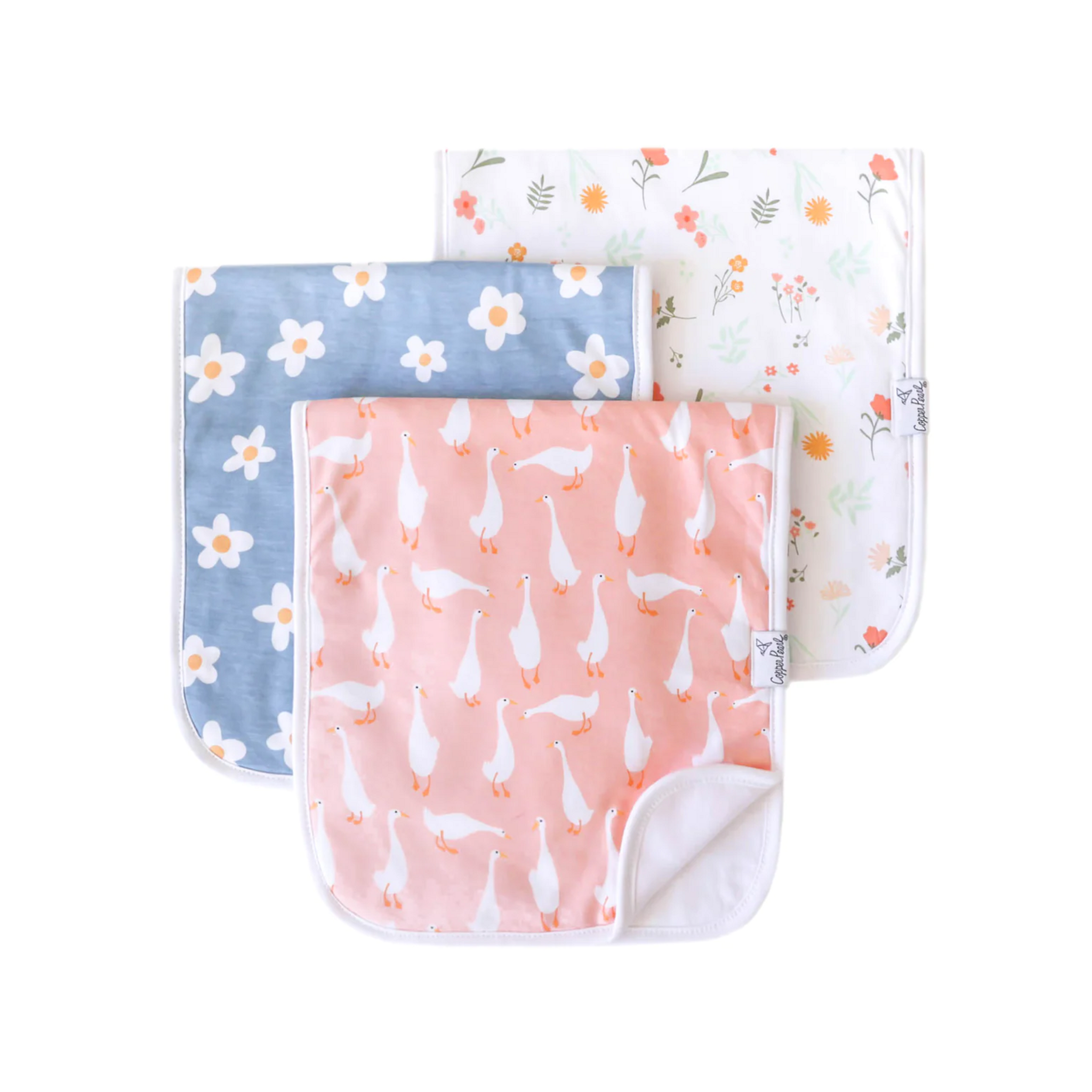 Copper Pearl Burp Cloth Set - Goosie