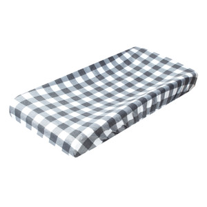 Copper Pearl Changing Pad Cover - Scotland Grey Plaid