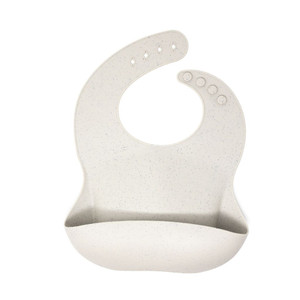 Silicone Bib - Taupe Speckle