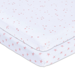 Pack & Play Sheets - Mauve Star