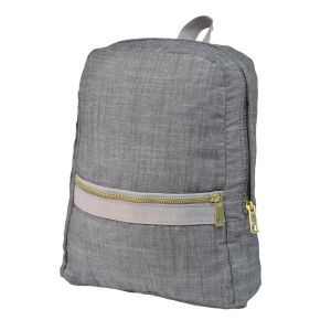 Small Backpack - Gray Chambray