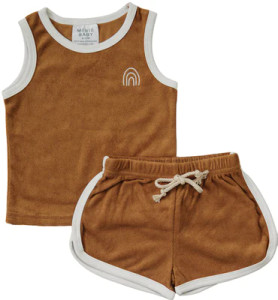 Mustard Terry Cloth Short Set