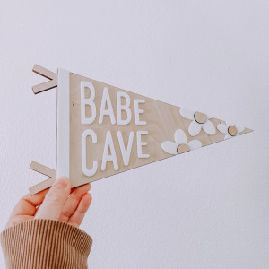 Babe Cave Pennant Banner | Nursery Decor