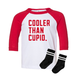 Cooler Than Cupid Kids Raglan Tee - Toddler & Youth!