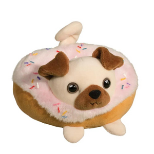 Punny Plush Animals - Pug Donut