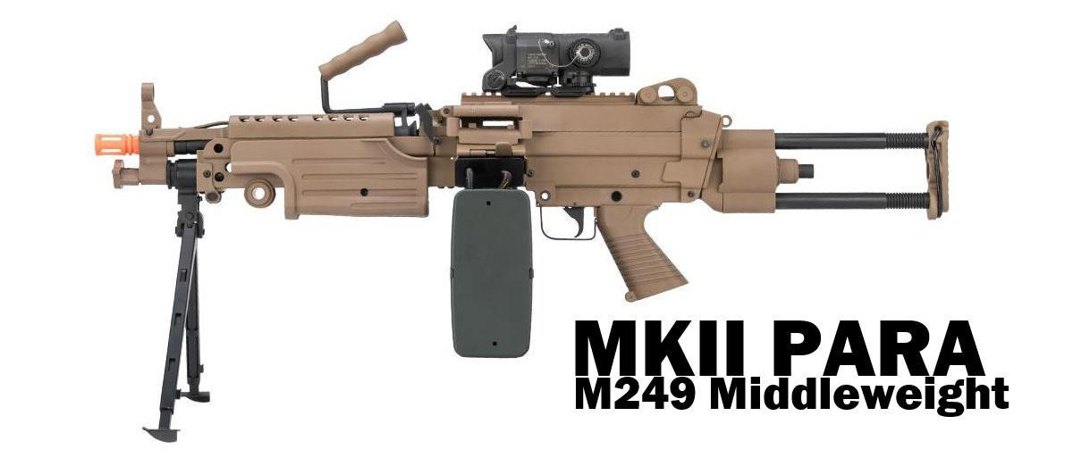 トイガン m249 para A&K Full Metal PARA M249 SAW Airsoft Machine Gun w/ Drum Magazine