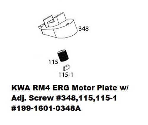 KWA ERG Motor Plate w/ Adjustment Screw #348A 199-1601-0348A