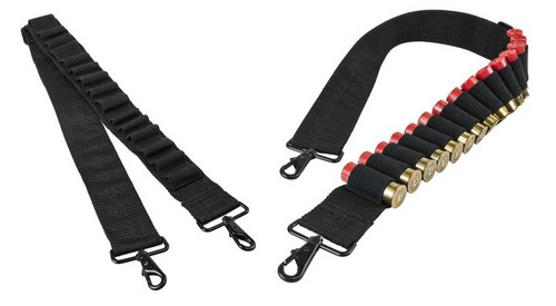 VISM Shotgun Shell Bandolier Sling, Black  AASHBANB