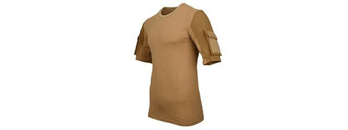 Lancer Tactical COYOTE BROWN Specialist Adhesion Arms T-Shirt  CA-2741CB