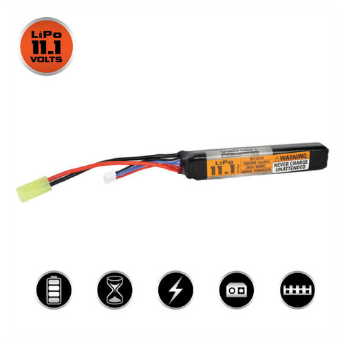 Valken 11.1v 1200mah 30c/50c LiPO, Stick  107140