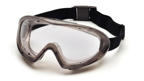 Pyramex Capstone Full Seal Anti-Fog, Dual Lens, Ballistic Goggle (fits most glasses compatible)