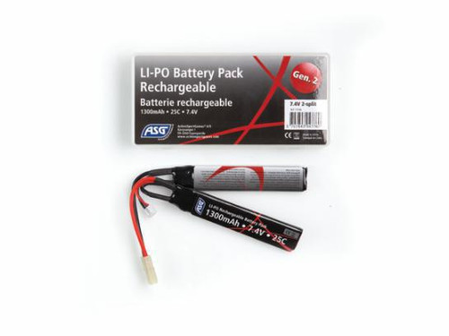 ASG 7.4v 1300mah 25c LiPO, Butterfly  17206