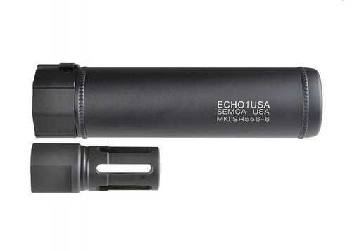 Echo1 MK1 SR556 6" Quick Detach Barrel Extension w/ Flash Hider, Black  MK1-SR556-6