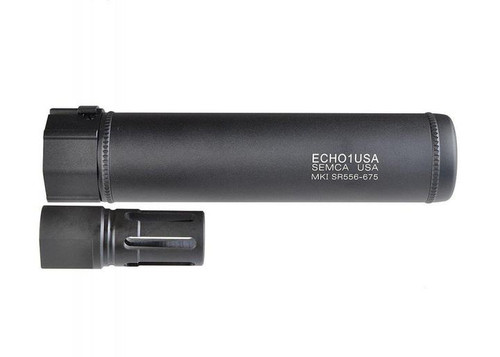 Echo1 MK1 SR556 6.75" Quick Detach Barrel Extension w/ Flash Hider, Black  MK1-SR556-675