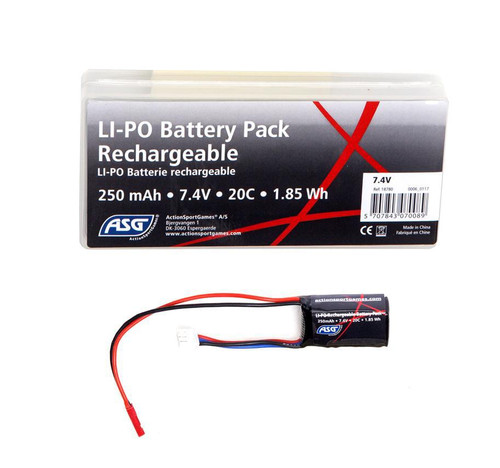 ASG 7.4v 250mah 20c LiPO Battery  18780