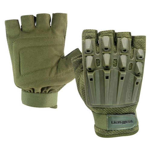 Valken Alpha Half Finger Armored Plastic Back Gloves