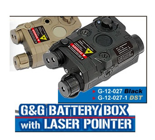 G&G PEQ Battery Box w/ Laser, Black  G-12-027