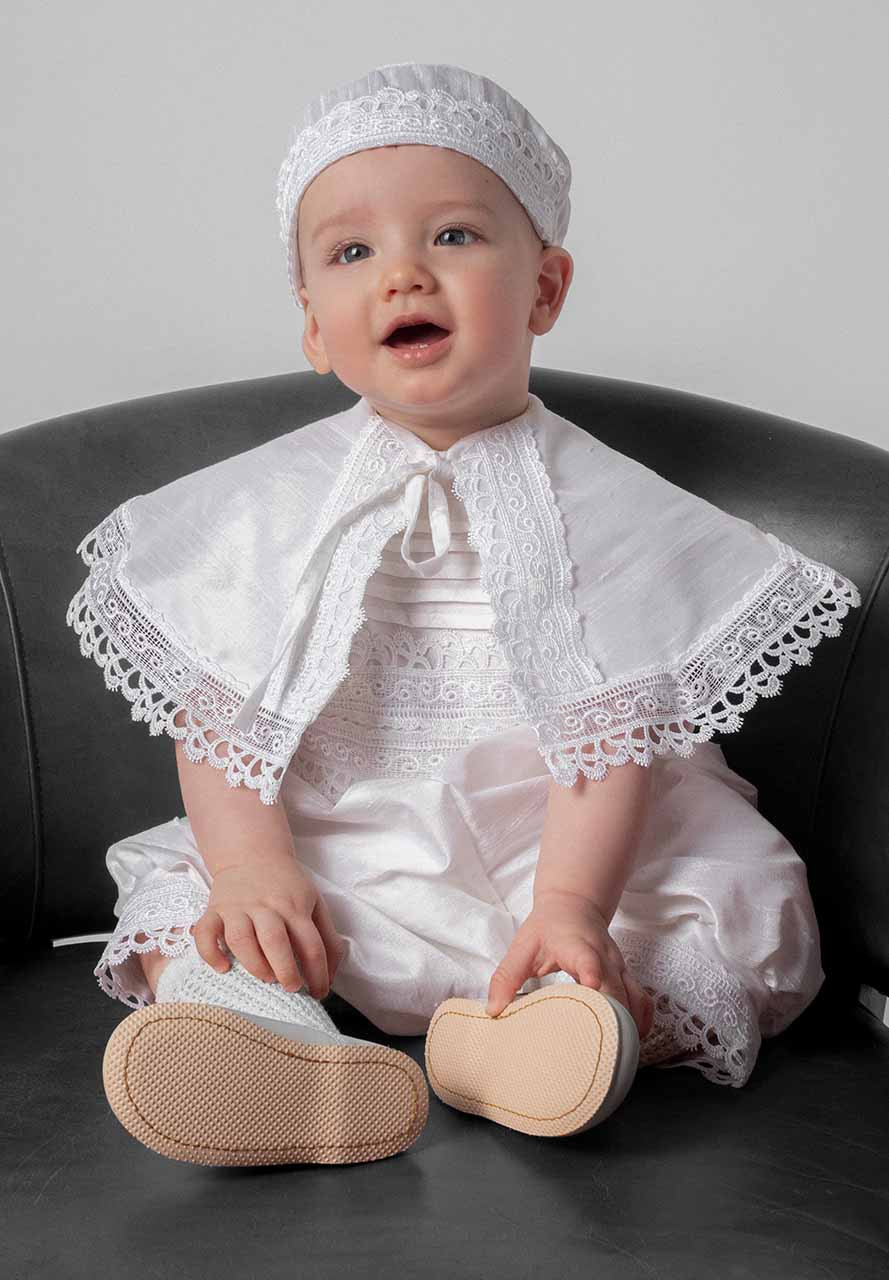 Ropon de bautizo E45 Blanco Ropones para Bautizo Luca Gobbi