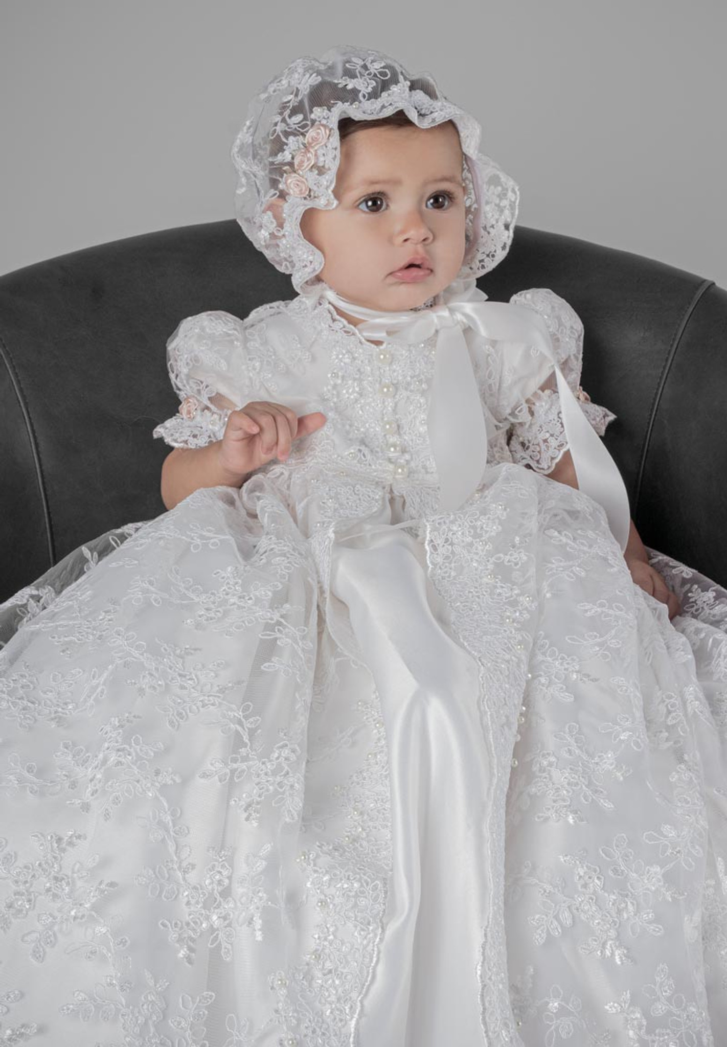 Ropón de bautizo M32 para niña Perla Ropones para Bautizo Luca