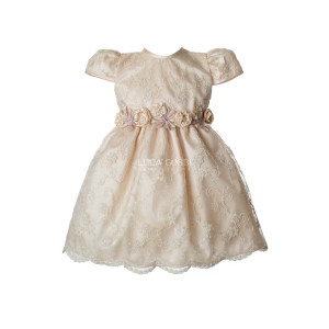 Vestido de bautizo B52 para niña beige