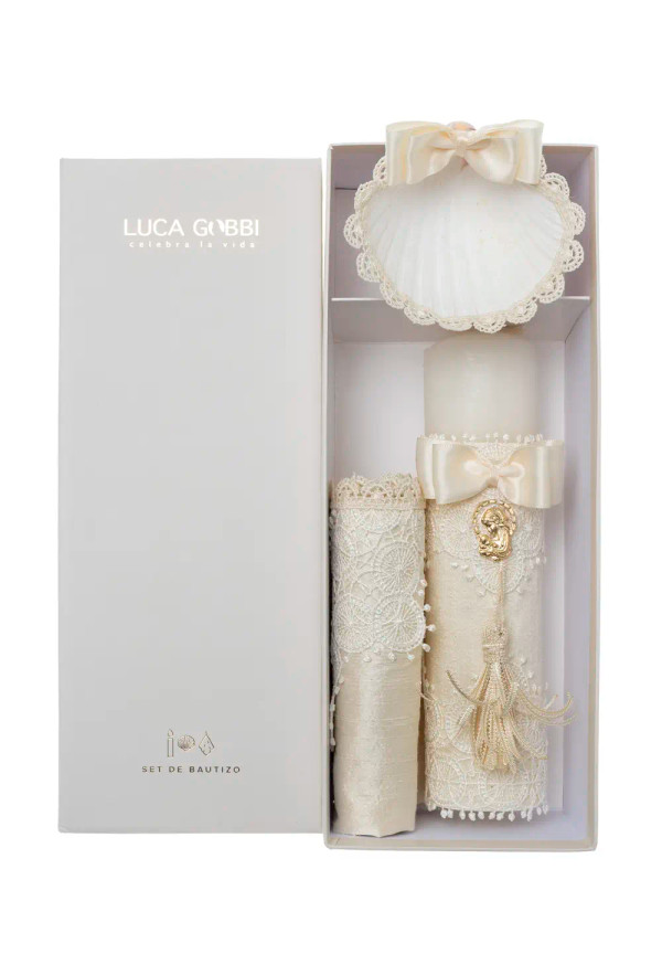 Ropón de bautizo tipo Principe P50  Beige