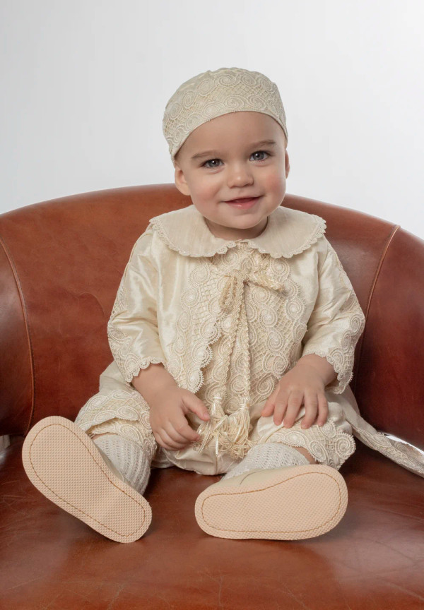 Traje de bautizo tipo Principe P58 Beige