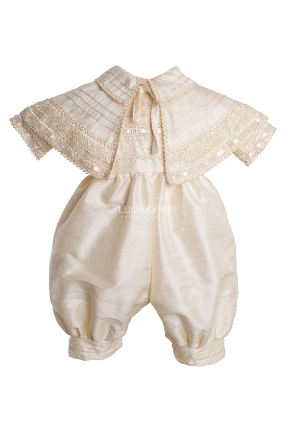 Ropón de bautizo  A16 para niño Beige