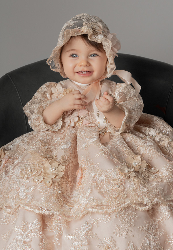 Ropón de bautizo A20 para niña Blush