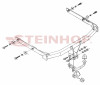 Tow Bar for Ford Fusion 2002 to 2012