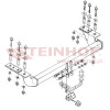 Tow Bar for Opel Astra H  Fits 2004 to 2009 Models