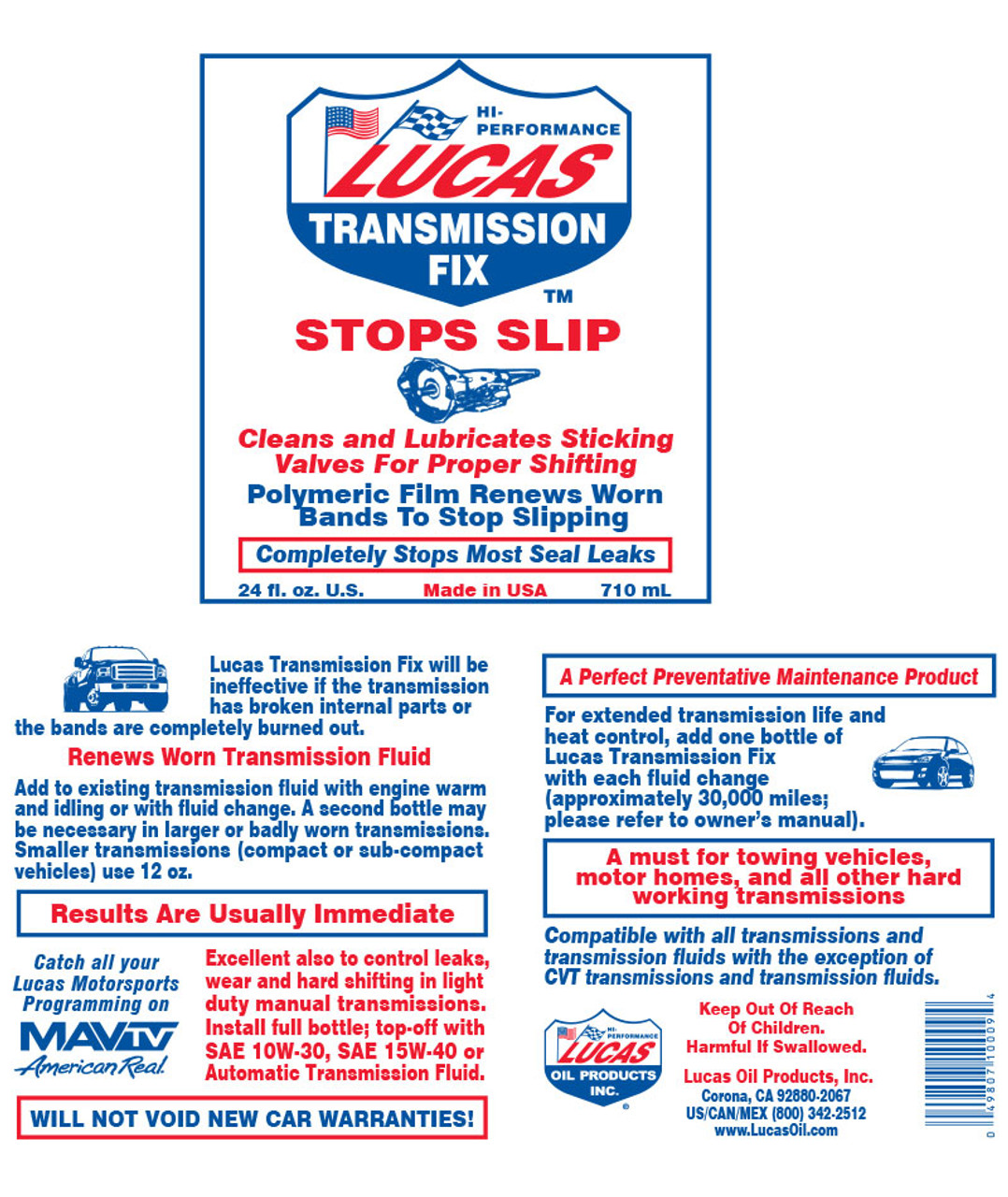 Buy OnlineLucas Transmission Fix 710mlAutoFastFit