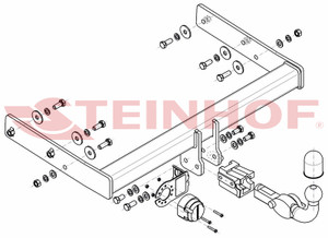 Detachable Tow Bar for VW Transporter T5 & T6 