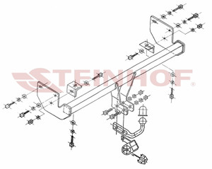  Tow Bar for Mitsubishi Space Star 1998 to 2006