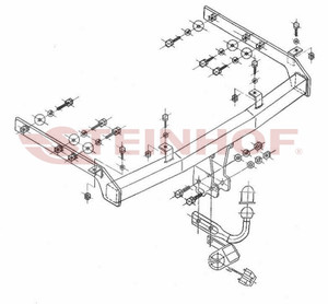 Tow Bar for Seat Alhambra 1995 to 2000
