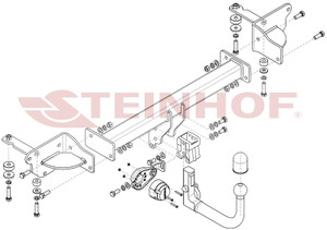 Detachable Tow Bar for Alfa Romeo Giulia Veloce 4WD 2016 onwards
