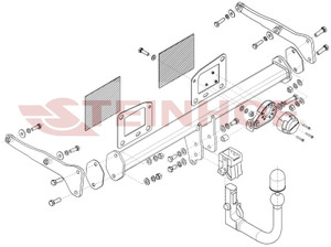 Detachable Tow Bar for Audi A5 Sportsback  2016 on model