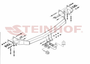 Tow Bar for Hyundai Santa Fe Fits 2006 to 2012 models