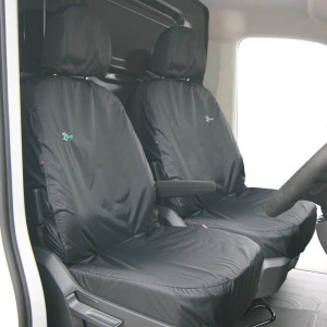 Seat Covers for  Volkswagen Crafter (2017+) and MAN TGE (2017+) Driver and Single Passenger Black