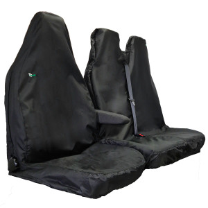 Seat Covers for Renault Trafic fits 2014 on - Driver seat cover - Heavy Duty Waterproof Black