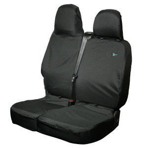 Nissan Primastar (2022 + ) Heavy Duty Waterproof Black Seat Covers with under seat storage Suitable for Passenger double folding seat Nissan Primastar (2022 + ) Heavy Duty Waterproof Black Seat Covers with under seat storage Suitable for Passenger double folding seat