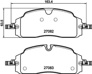 FRONT BRAKE PADS for FORD TRANSIT CUSTOM V710
