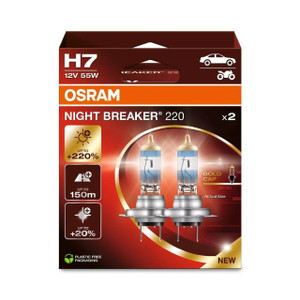 H7 OSRAM BULBS 12V 55W NIGHT BREAKER 220 (PAIR)